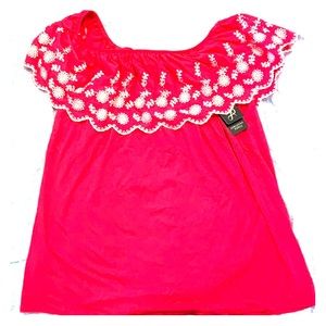 Adriana Papell Off-The-Shoulder Shirt NWT